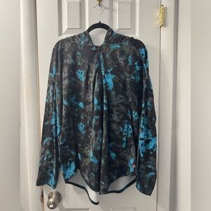 Black and Blue Patterned Hoodie